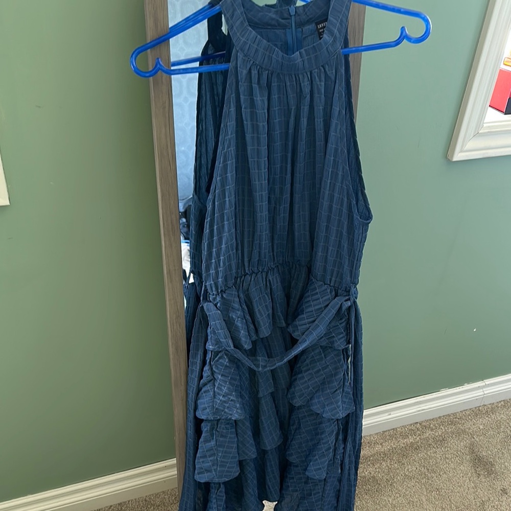 Loness Deep Blue Textured Dress
